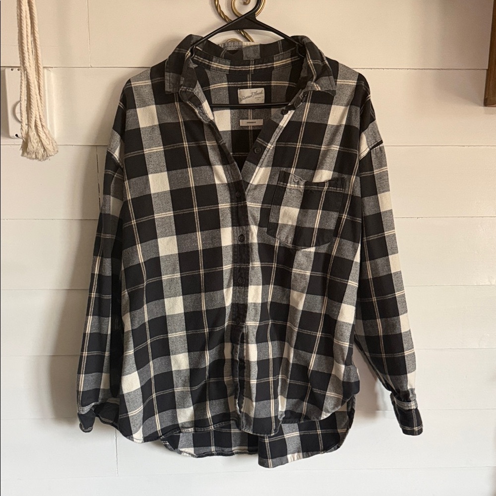 Universal Thread Black and White Checkered Shirt